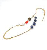 Lapis Lazuli Long Gold Necklace