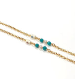 AGATE PEARL GOLD EYEGLASS CHAIN