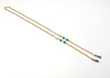 AGATE PEARL GOLD EYEGLASS CHAIN