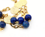 Lapis Lazuli and GoldTurkish Coin Necklace