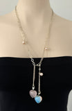Silver Pearl Quartz Necklace