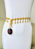 Gold Chain Lapis Lazuli Gemstone Belt