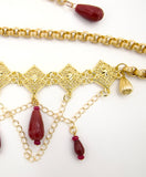 Two Tone Gold Chain and Jade Kurdish Belt