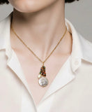 Pearl and Gemstone Pendent Necklace
