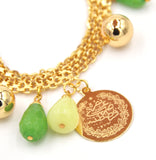 Jade Dangling Gold Bracelet
