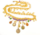 Gemstone and Gold Coin Kurdish Belt