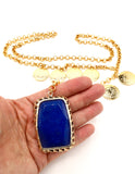 Lapis Lazuli Gold Chain Belt