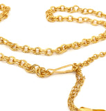 Gold Chain Belt With Quartz Tassel