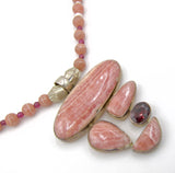 Sterling Silver Pink Rhodochrosite Necklace