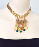 Enameled Jade Gold Kurdish Choker