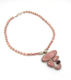 Sterling Silver Pink Rhodochrosite Necklace