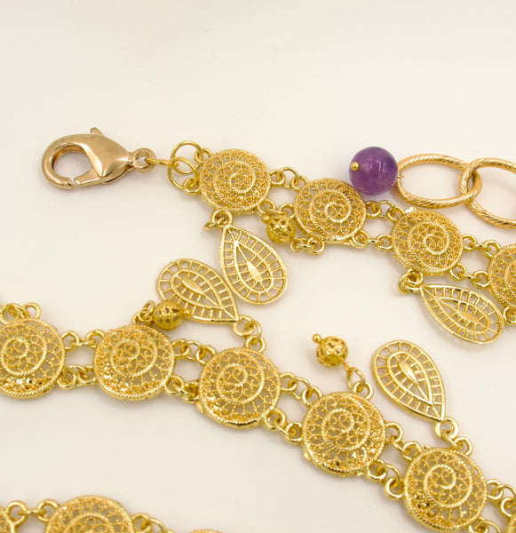 Gemstone and Gold Coin Kurdish Belt