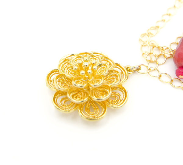 Two Tone Gold Chain and Jade Kurdish Belt