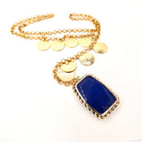 Lapis Lazuli Gold Chain Belt