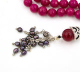 Jade and Pearl Sterling Silver Prayer Beads