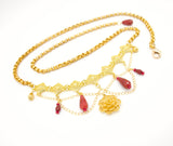 Two Tone Gold Chain and Jade Kurdish Belt