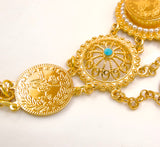 Gold Coral Kurdish Chain Belt