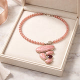 Sterling Silver Pink Rhodochrosite Necklace