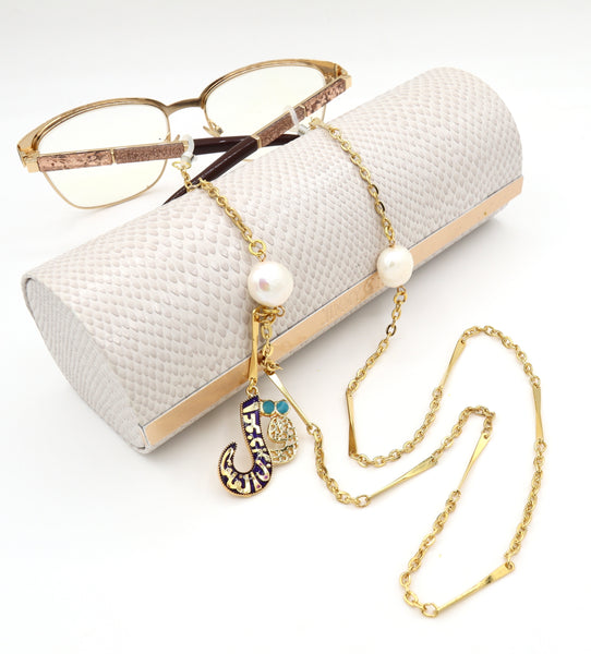 Islamic Pearl Sunglasses Gold Chain
