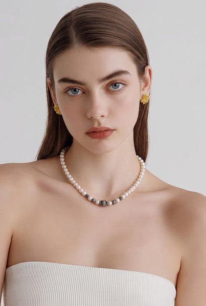 Sterling Silver Pearl Necklace