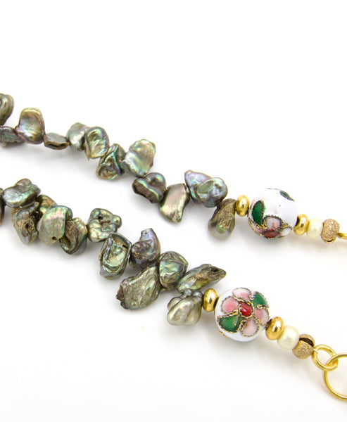 Dark Olive Green Pearl Eyeglasses Chain