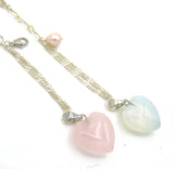 Silver Pearl Quartz Necklace