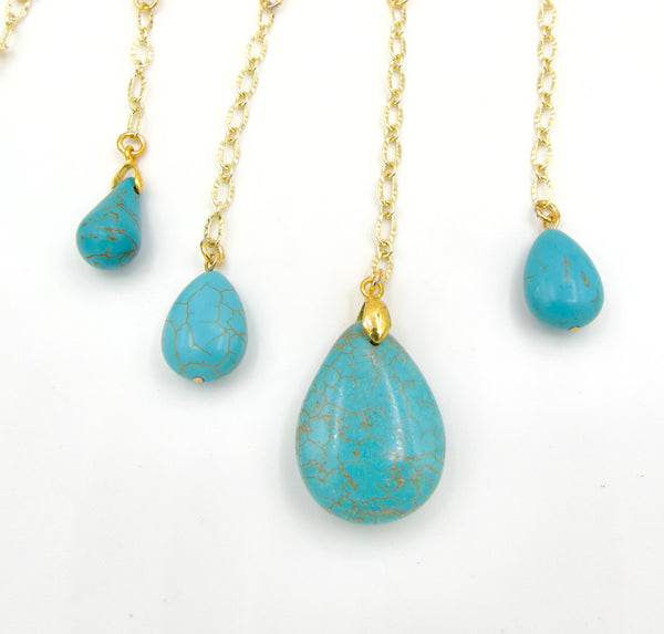 Howlite Turquoise Gold Belt