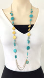 Silver Turquoise Long Necklace