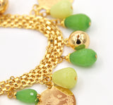 Jade Dangling Gold Bracelet