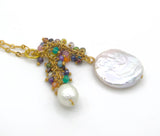 Pearl and Gemstone Pendent Necklace