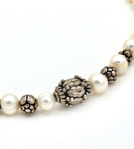 Sterling Silver Pearl Necklace