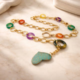 Gold Agate Rings Chain Belt