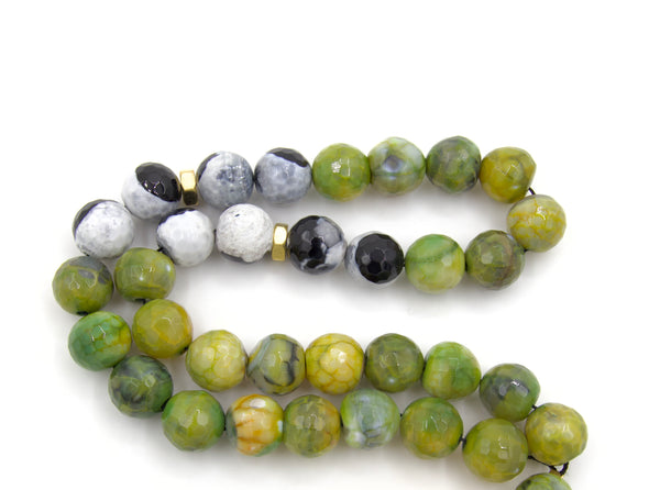 Green Agate Gold Islamic Prayer Beads