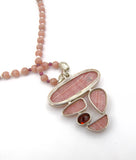 Sterling Silver Pink Rhodochrosite Necklace