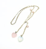 Silver Pearl Quartz Necklace