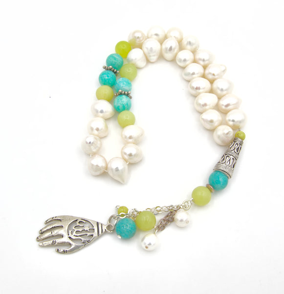 Amazonite Sterling Silver Islamic Prayer Beads