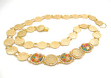 Gold Coin and Enameled Kurdish Belt