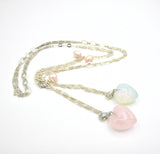 Silver Pearl Quartz Necklace