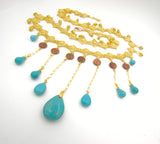 Howlite Turquoise Gold Belt