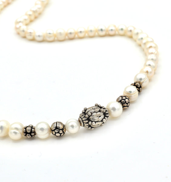 Sterling Silver Pearl Necklace