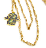 Hamsa Hand Gold Eyeglass Chain