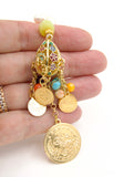 Pearl and Gold Coin Prayer Beads
