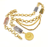 Agate and Gold Coin Chain Belt