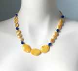 YELLOW JADE GOLD NECKLACE