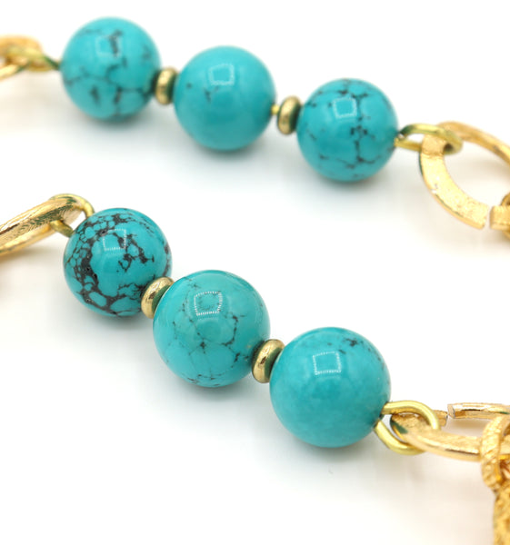 Turquoise Gold Chain Women’s Belt