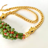 JADE CORAL GOLD NECKLACE