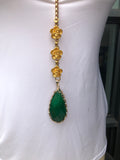 GREEN LARIAT NECKLACE