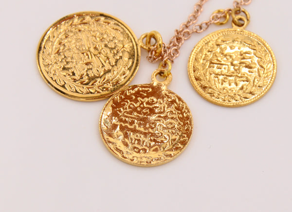 Gold Coin Collar Necklace