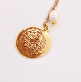 Gold Coin Collar Necklace