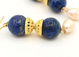 Lapis Lazuli Gold Drop Earrings